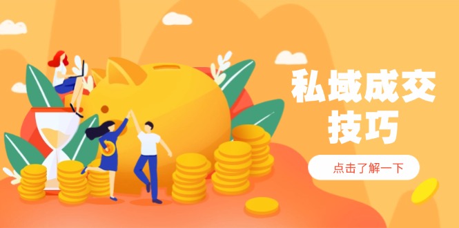 私域成交技巧，帮你从入门到精通，檞锁四大痛点，快速变现，轻松收钱